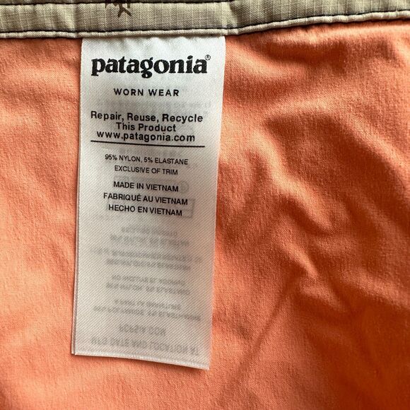 Patagonia Swim Shorts Men's Size 35 Hydropeak Boardshorts Orange - Picture 7 of 8